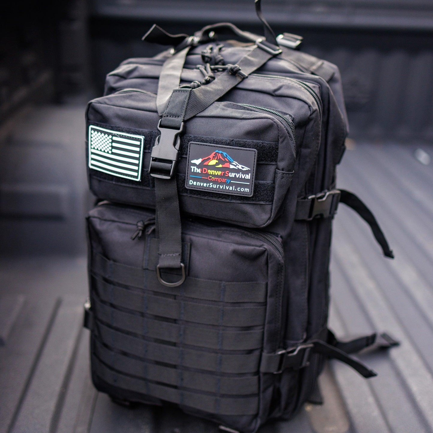 Black 45L Military Tactical Molle Backpack