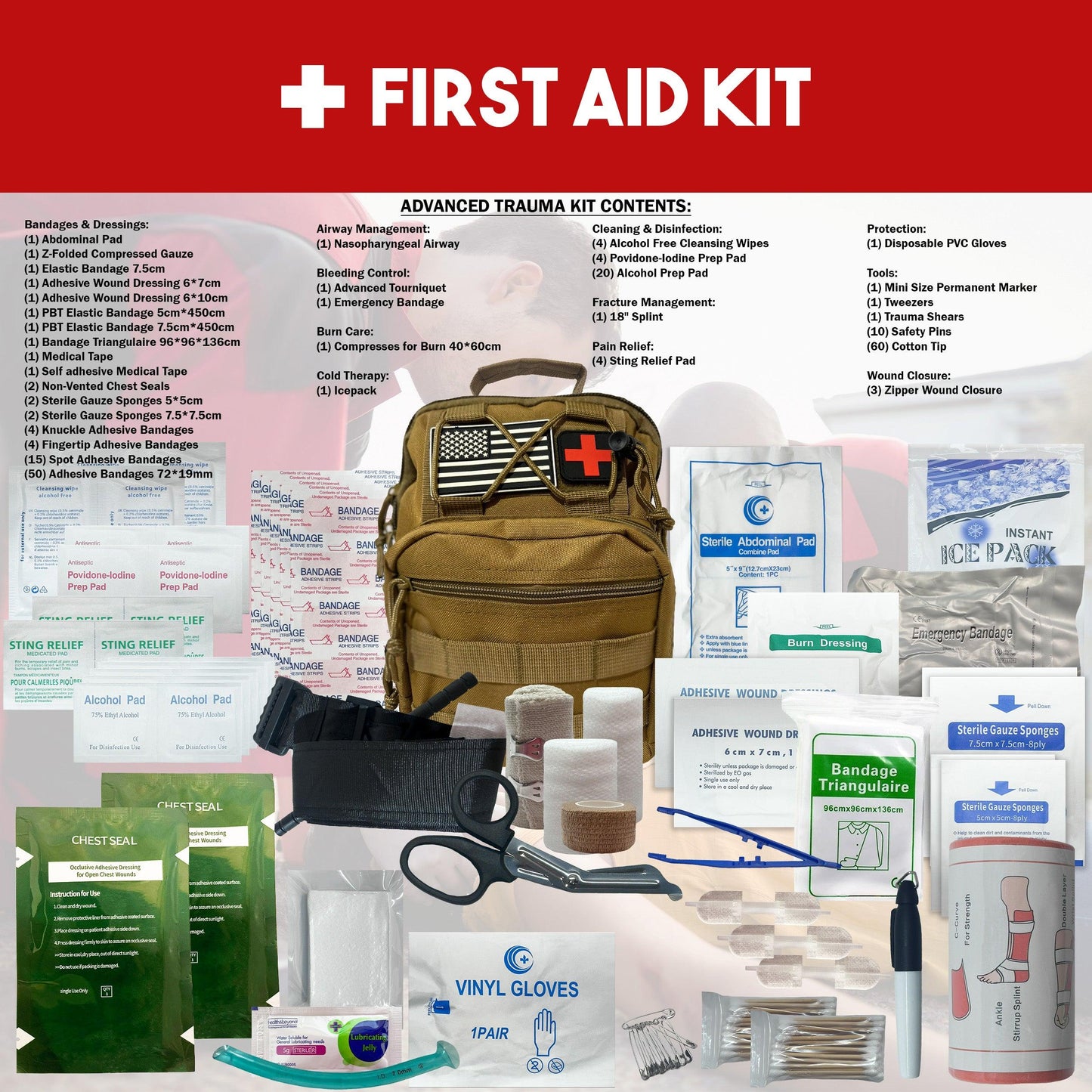 Premium 2 Person 10 Day Survival Backpack | Survival Bags with High Quality Survival Tools and Bug Out Kits