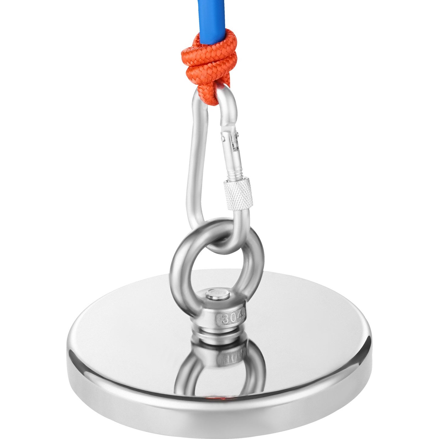 (Add-On Super Savings) 2000 LBS Strong Fishing Magnet Kit Double Sided Pull Force and Rope Carabiner