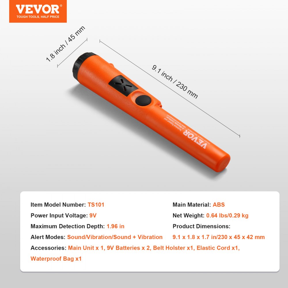 Metal Detector Pinpointer, Partial Waterproof Handheld Pin Pointer Wand