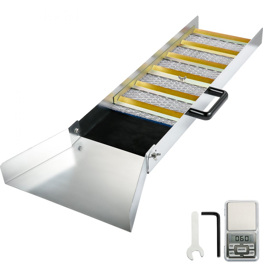 Aluminum Alloy Sluice Box, Compact 36" Mini Sluice Boxes for Gold, Lightweight Gold Sluice Equipment