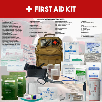 2 Person 5 Day Survival Bags with Survival Kit Tools and Camping Equipment