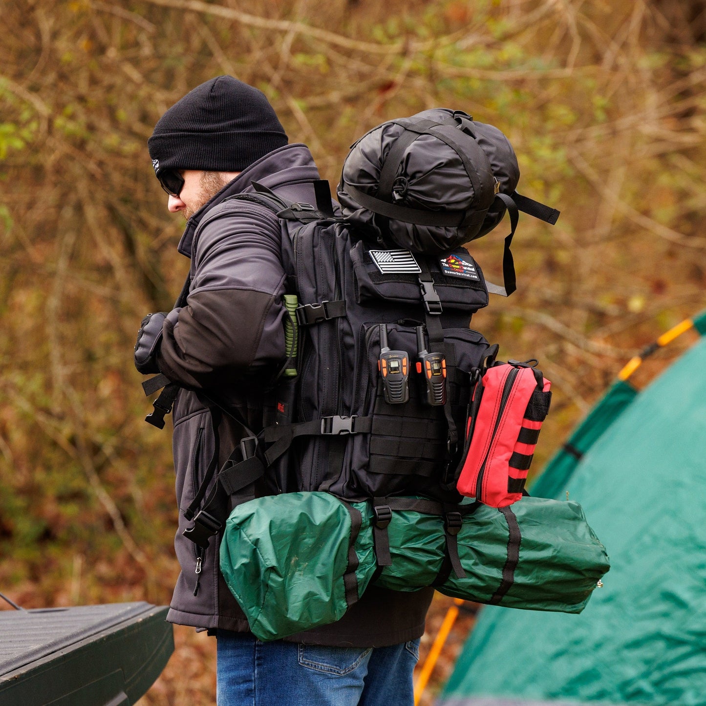 2 Person 5 Day Survival Bags with Survival Kit Tools and Camping Equipment