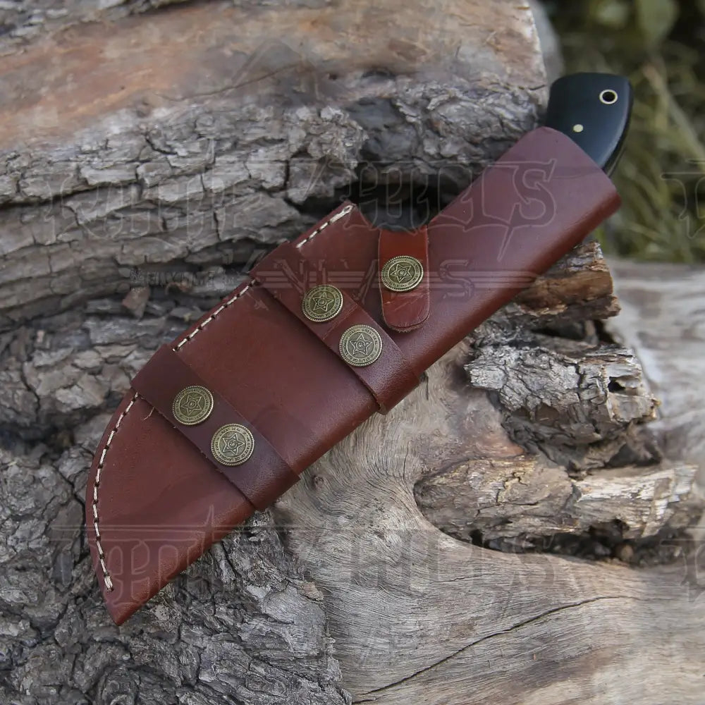 Custom Handmade Forged Damascus Steel Tracker Hunting Bushcraft Knife Survival EDC 10” With Micarta Handle WH 9010