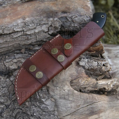 Custom Handmade Forged Damascus Steel Tracker Hunting Bushcraft Knife Survival EDC 10” With Micarta Handle WH 9010