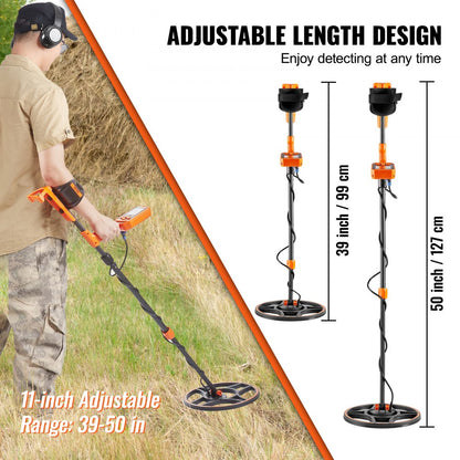 Waterproof Metal Detector, Professional Rechargeable Gold Detector for Detecting Gold Treasure Hunting