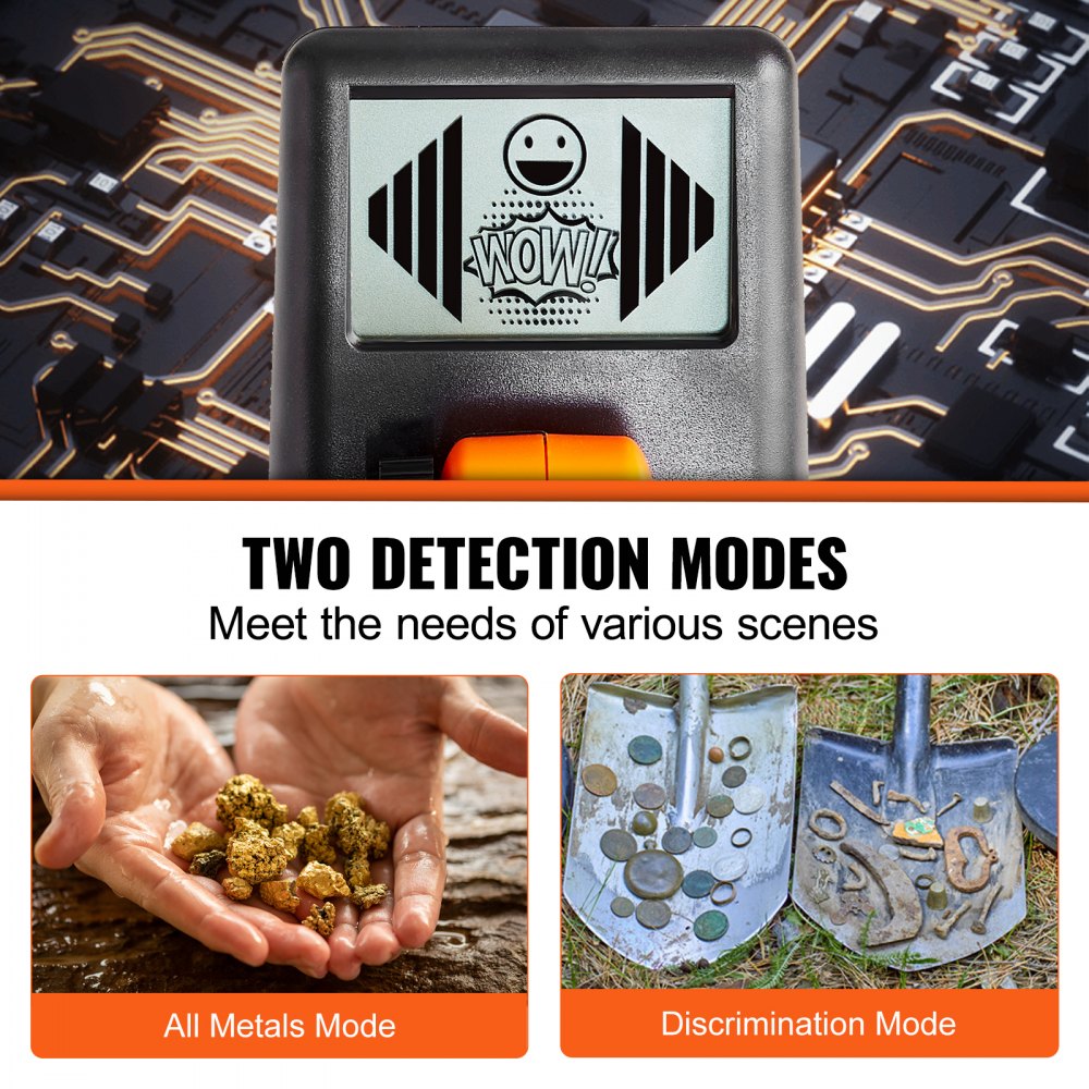 Metal Detector for Kids, Adjustable Gold Detector, IP68 Waterproof Search Coil with LCD Display