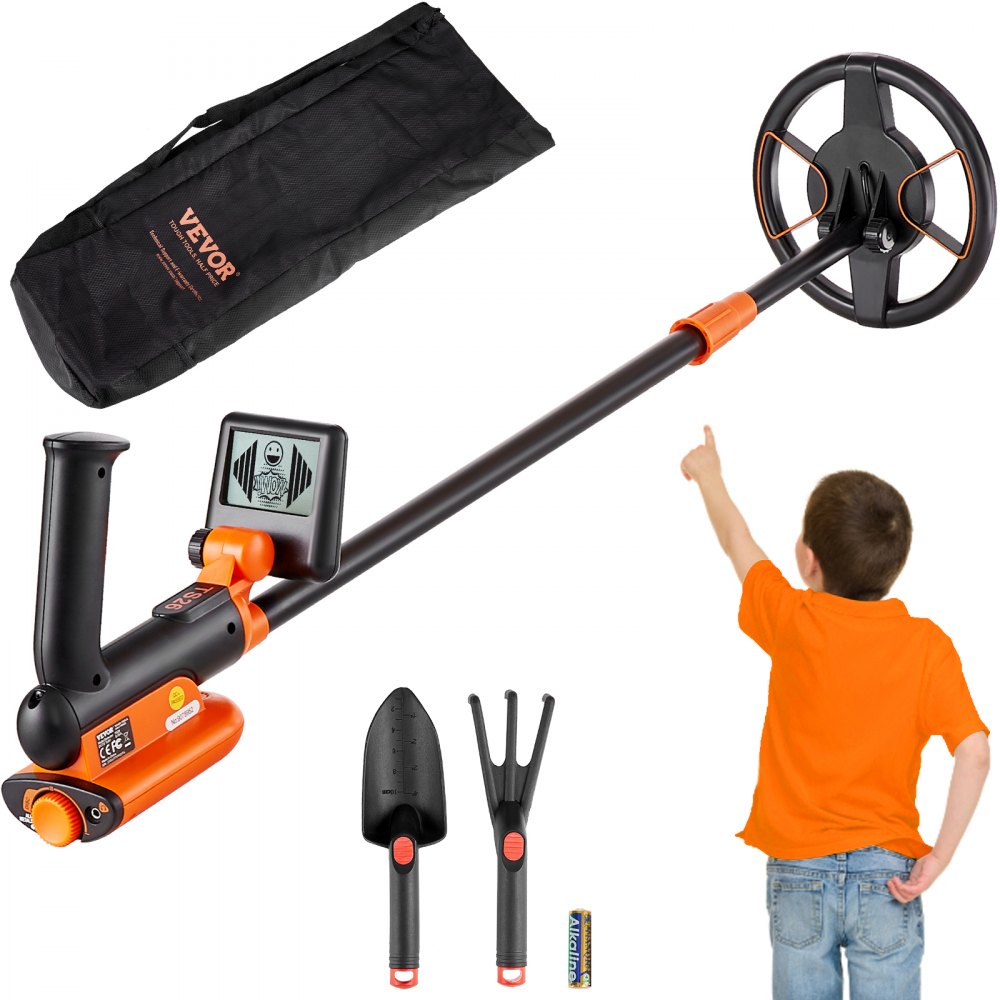 Metal Detector for Kids, Adjustable Gold Detector, IP68 Waterproof Search Coil with LCD Display